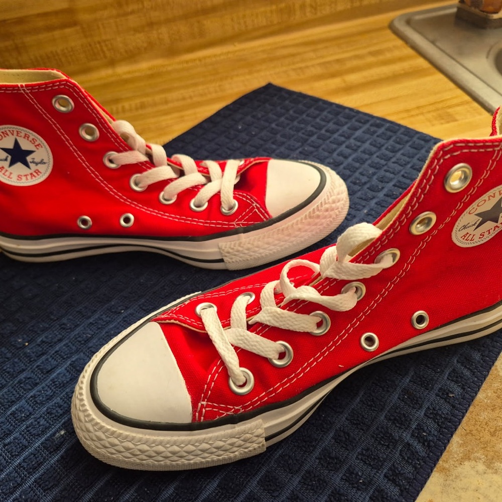 Converse Red High-Top Sneakers